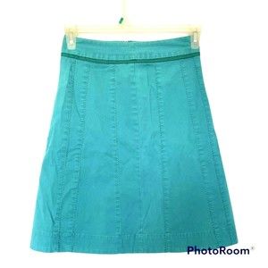 Anthropologie Sitwell Womens Skirt 0 Green St. Patrick's Thread Textured Boho
